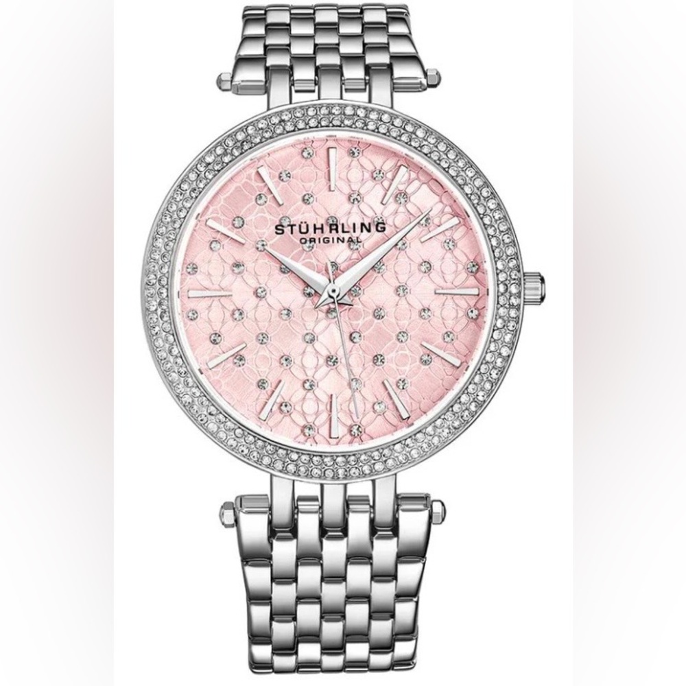 Stuhrling Original Silver and Pink Women's Watch